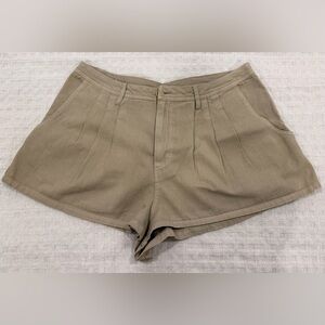 Free People Pleated Flared Micro Chino Shorts size 10, NWOT